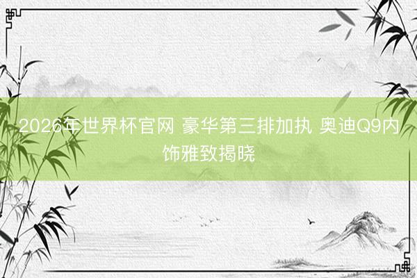 2026年世界杯官网 豪华第三排加执 奥迪Q9内饰雅致揭晓