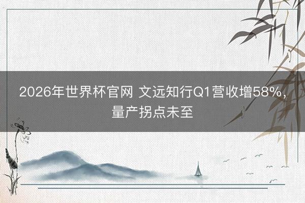 2026年世界杯官网 文远知行Q1营收增58%，量产拐点未至