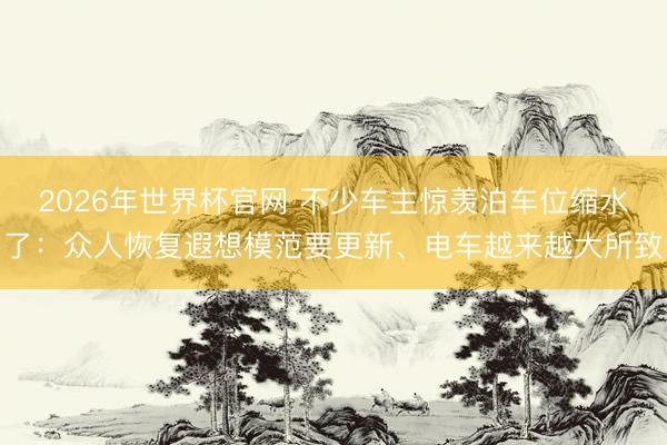 2026年世界杯官网 不少车主惊羡泊车位缩水了：众人恢复遐想模范要更新、电车越来越大所致